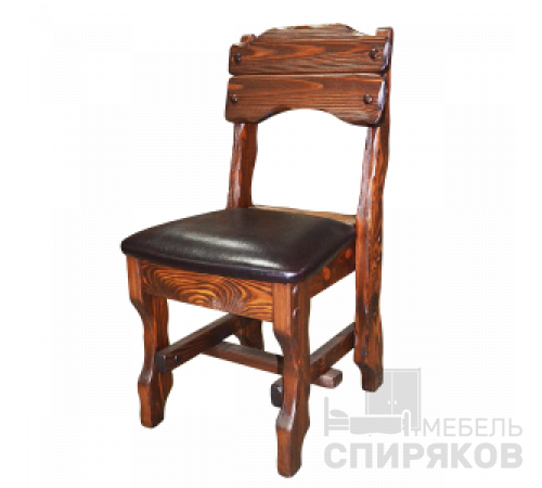 Стул “Крестьянка” в коже- брашированный
