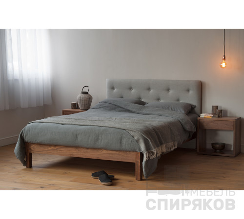 Кровать "Аура" с мягкой вставкой